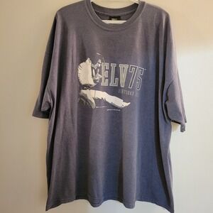 Graceland Elvis Presley 2010 75th Birthday T-Shirt Men's Size 2XL Gray TCB